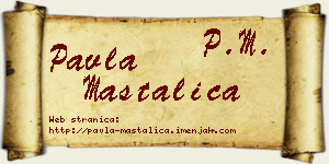 Pavla Mastalica vizit kartica
